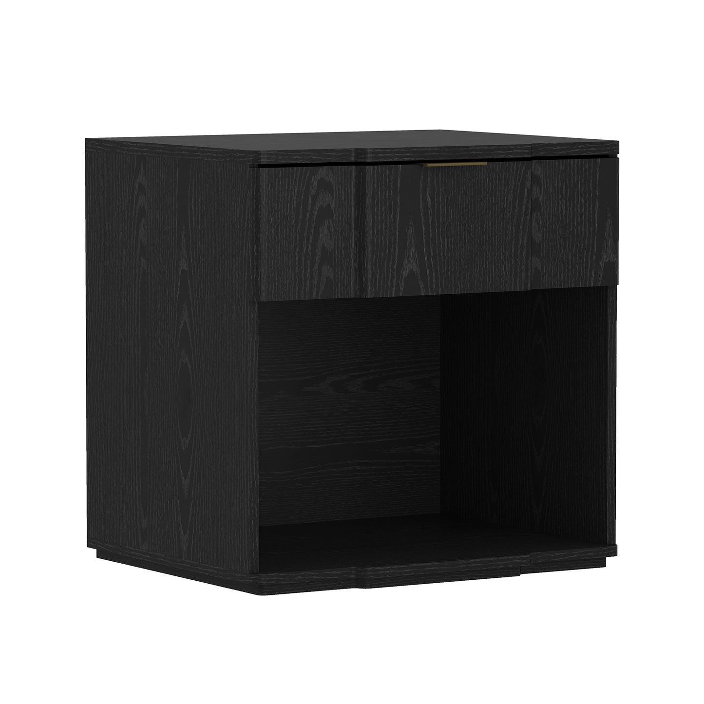 Clive Mid-Century Modern 22" Nightstand in Black (1-Drawer) NS1561-2
