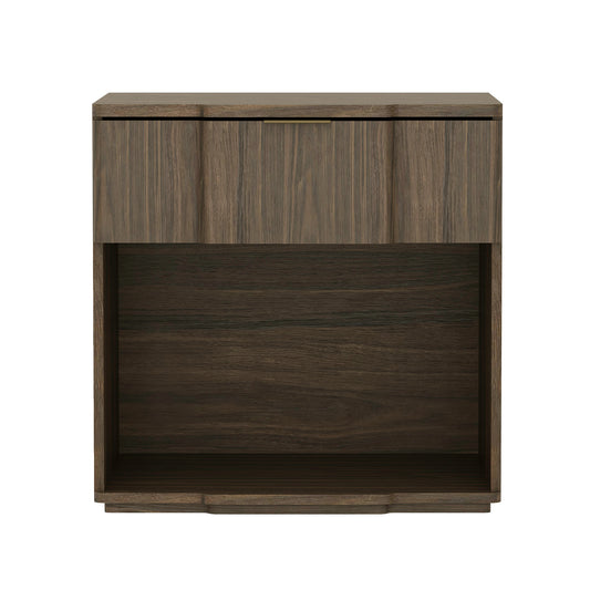 Clive Mid-Century Modern 22" Nightstand in Walnut (1-Drawer) NS1561-3