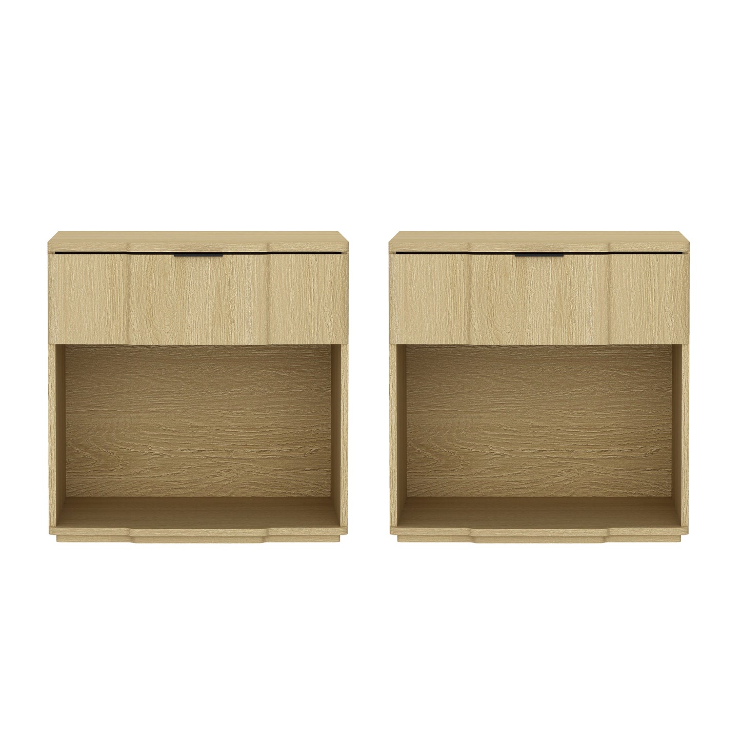 Clive Mid-Century Modern 22" Nightstand in Natural Oak (1-Drawer) NS1561-4