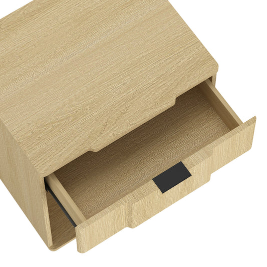 Clive Mid-Century Modern 22" Nightstand in Natural Oak (1-Drawer) NS1561-4