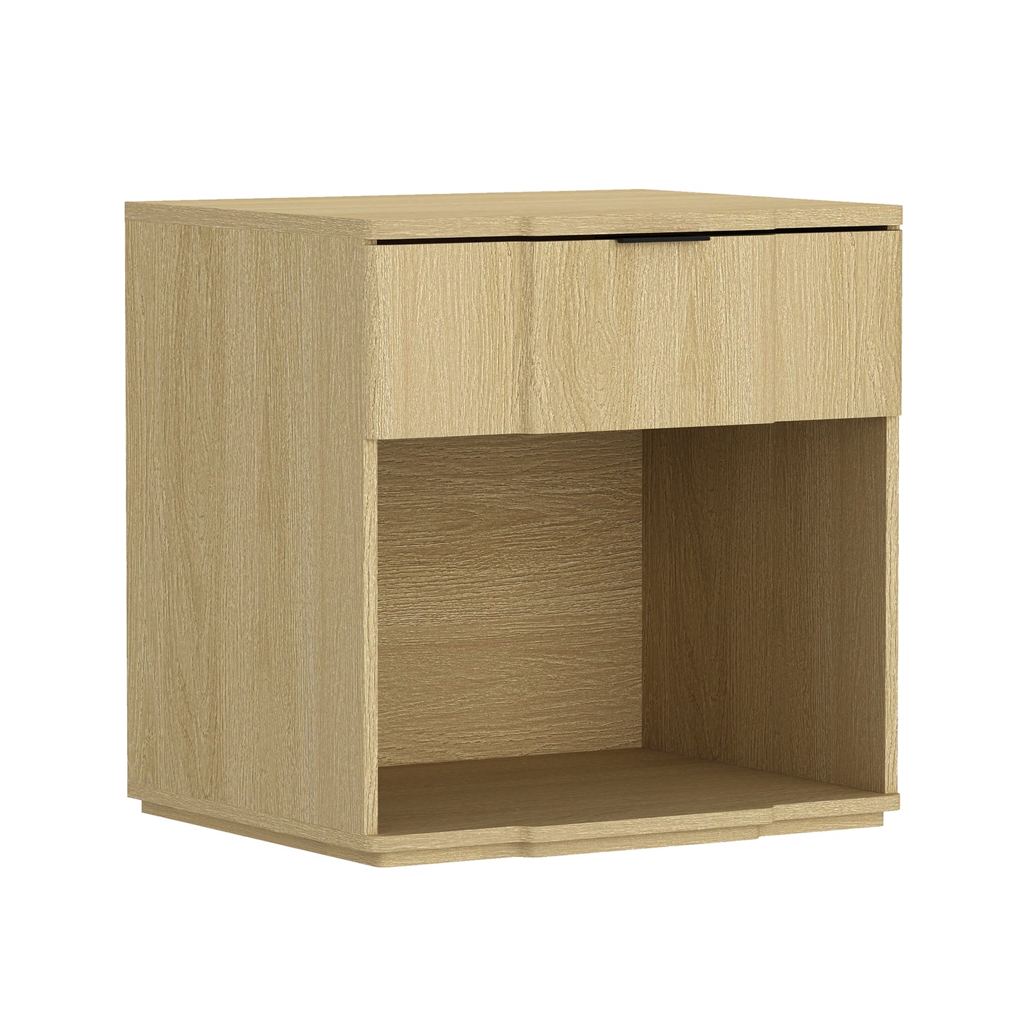 Clive Mid-Century Modern 22" Nightstand in Natural Oak (1-Drawer) NS1561-4