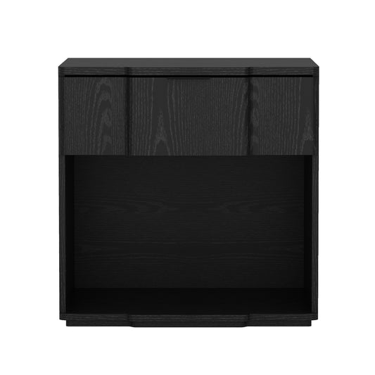 Clive Mid-Century Modern 22" Nightstand in Black (1-Drawer) NS1561-5