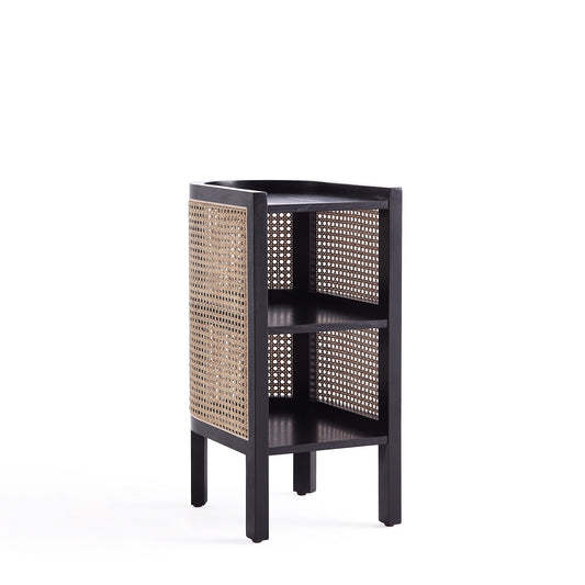 Versailles Industry Chic End Table in Black and Natural NSCA01-BK