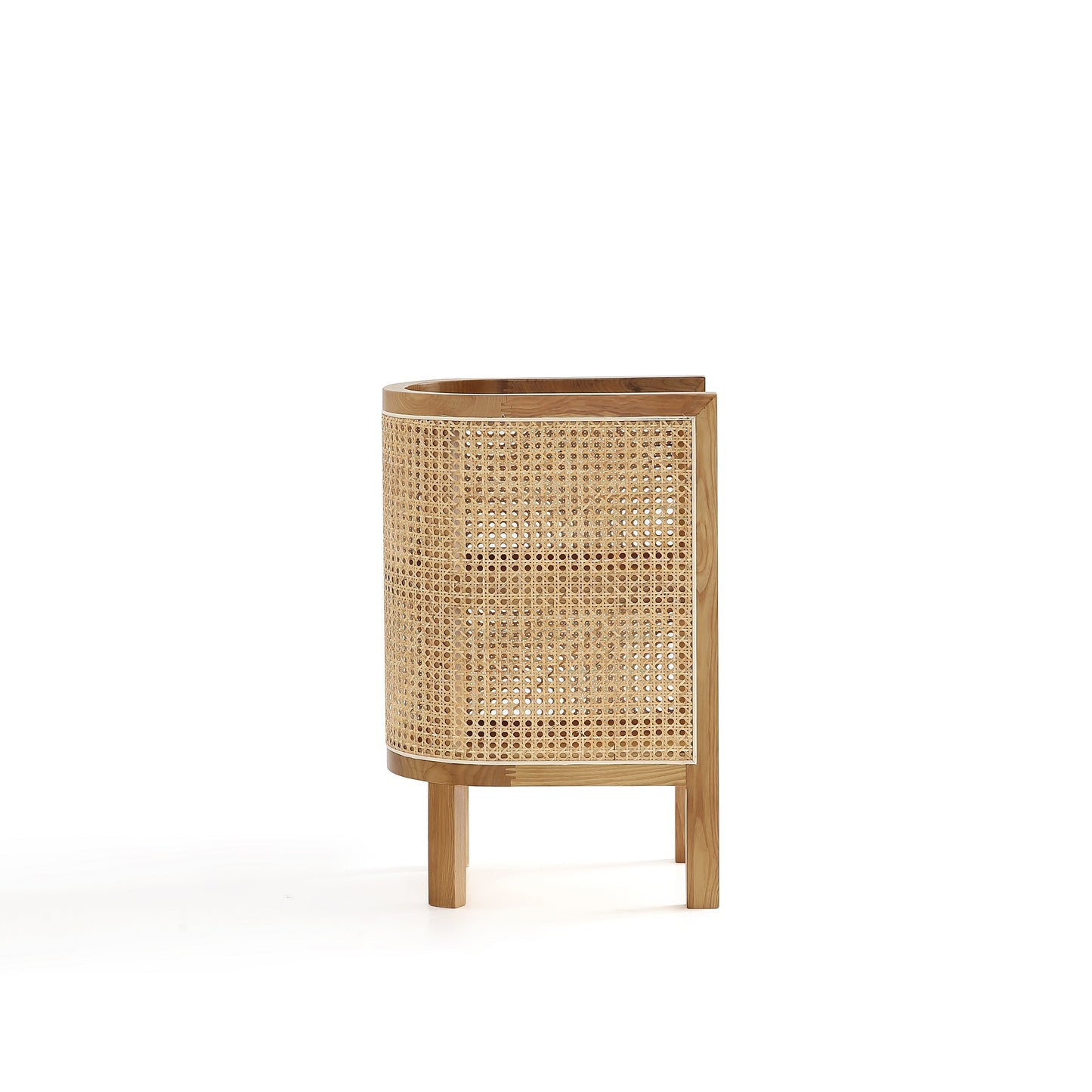 Manhattan Comfort Versailles End Table in Nature Cane NSCA01-NA