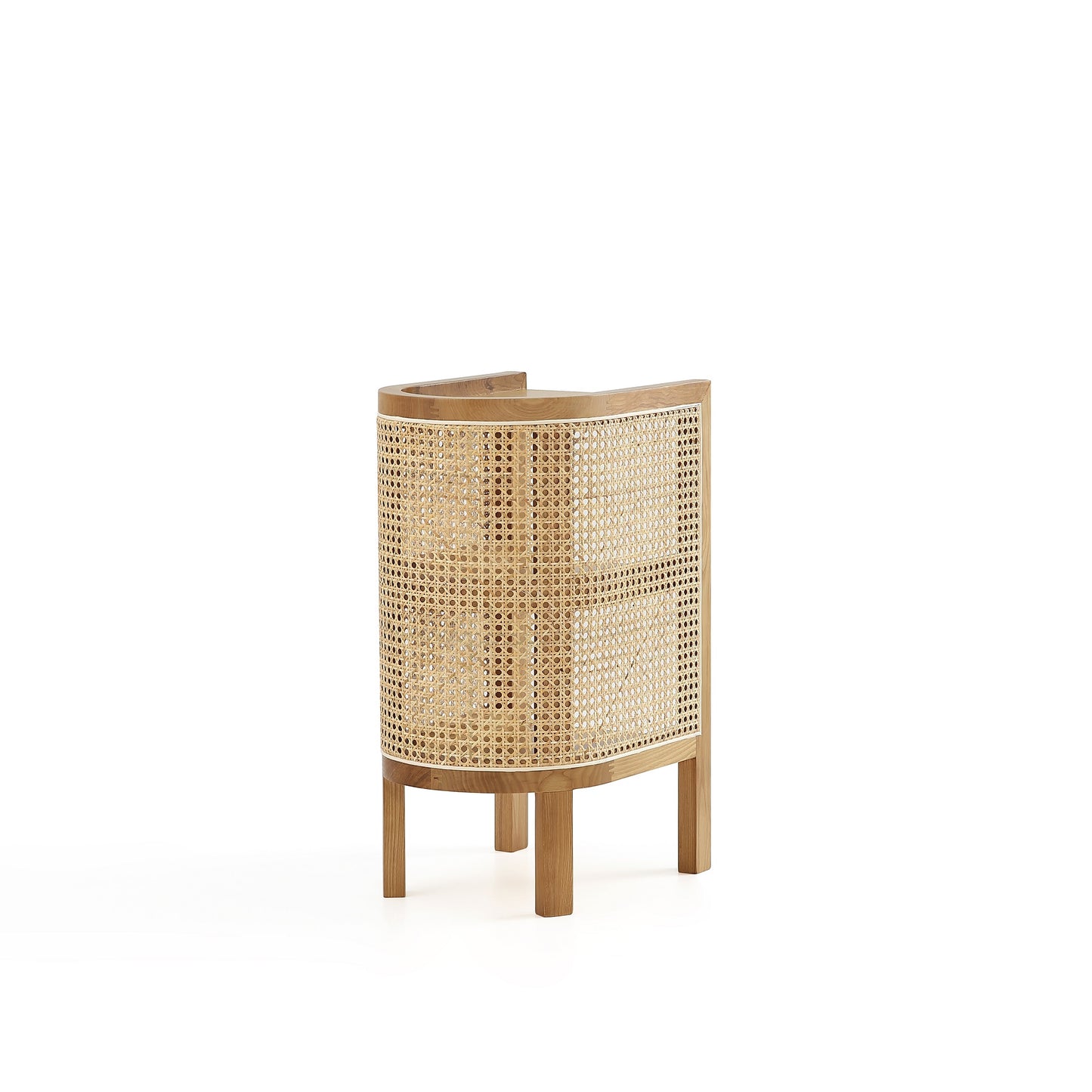 Manhattan Comfort Versailles End Table in Nature Cane NSCA01-NA