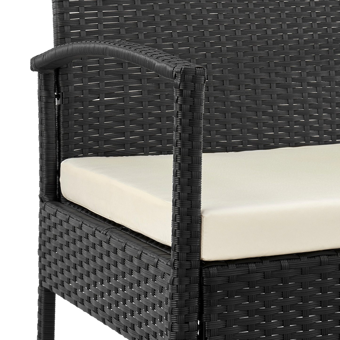 Noli Modern 3-Piece Conversation Set in Black and Cream OD-CV006-CR