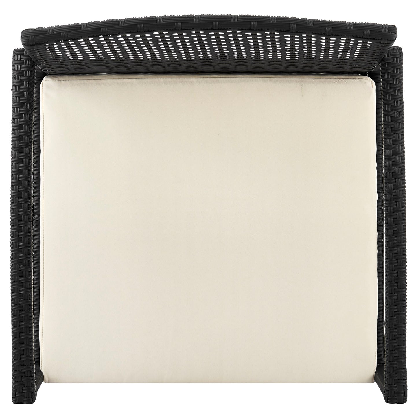 Manhattan Comfort Noli Steel Rattan 3-Piece Patio Conversation Set with Cushions in Cream OD-CV006-CR