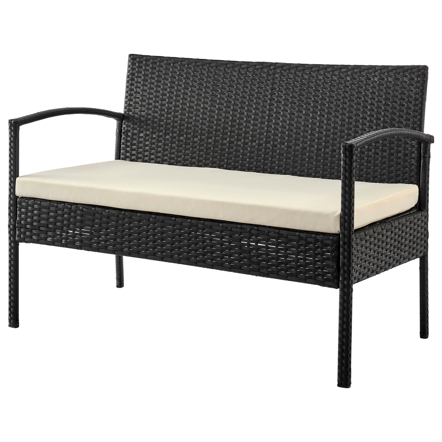 Noli Modern 4-Piece Conversation Set in Black and Cream OD-CV007-CR