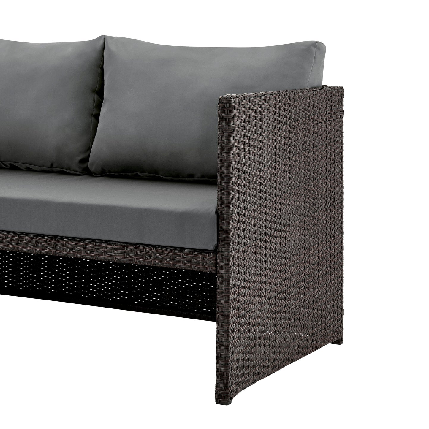 Menton Modern 3-Piece Sectional Set in Brown and Gray OD-CV009-GY
