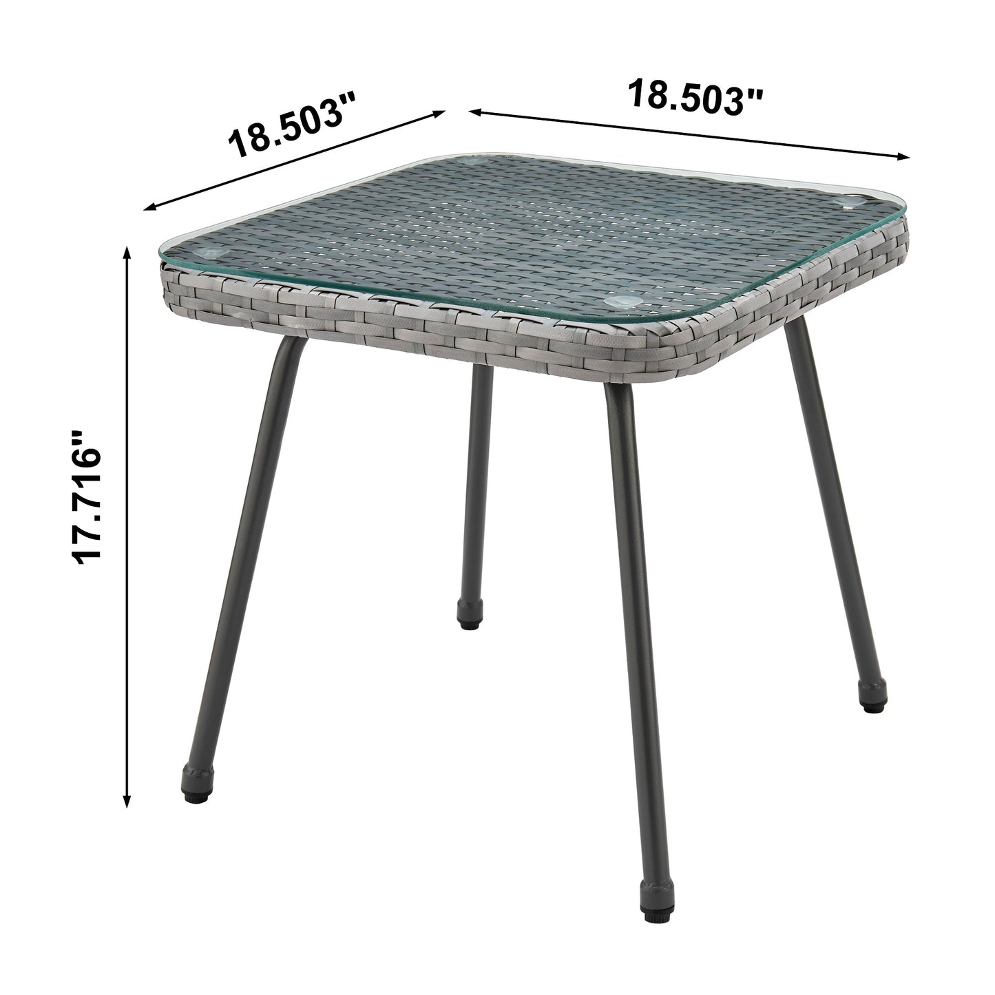 Cannes Modern 3-Piece Conversation Set in Gray OD-CV012-GY