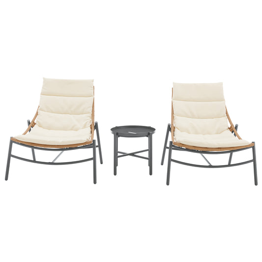 Sunset Modern 3-Piece Conversation Set in Cream OD-CV021-CR