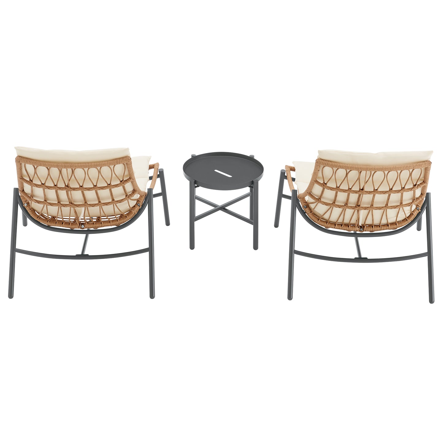Sunset Modern 3-Piece Conversation Set in Cream OD-CV021-CR