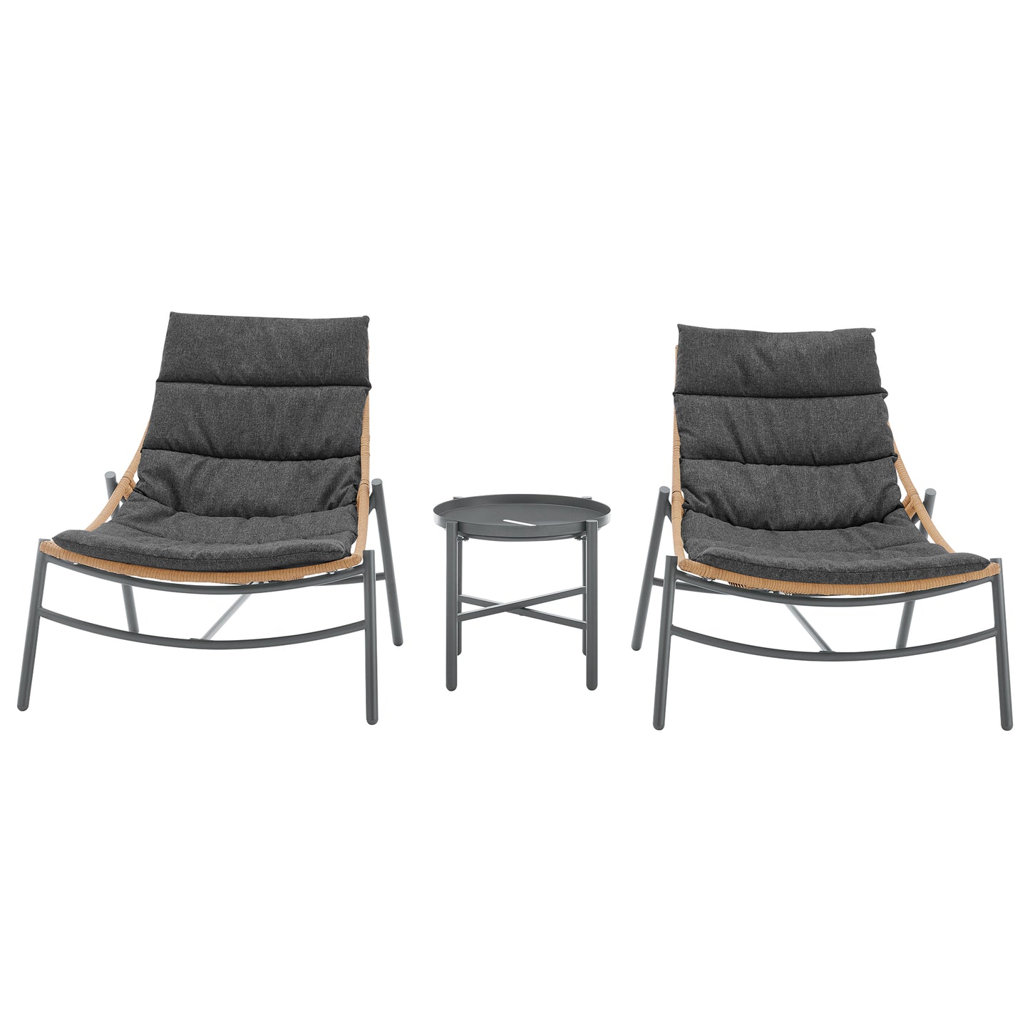 Sunset Modern 3-Piece Conversation Set in Gray OD-CV021-GY