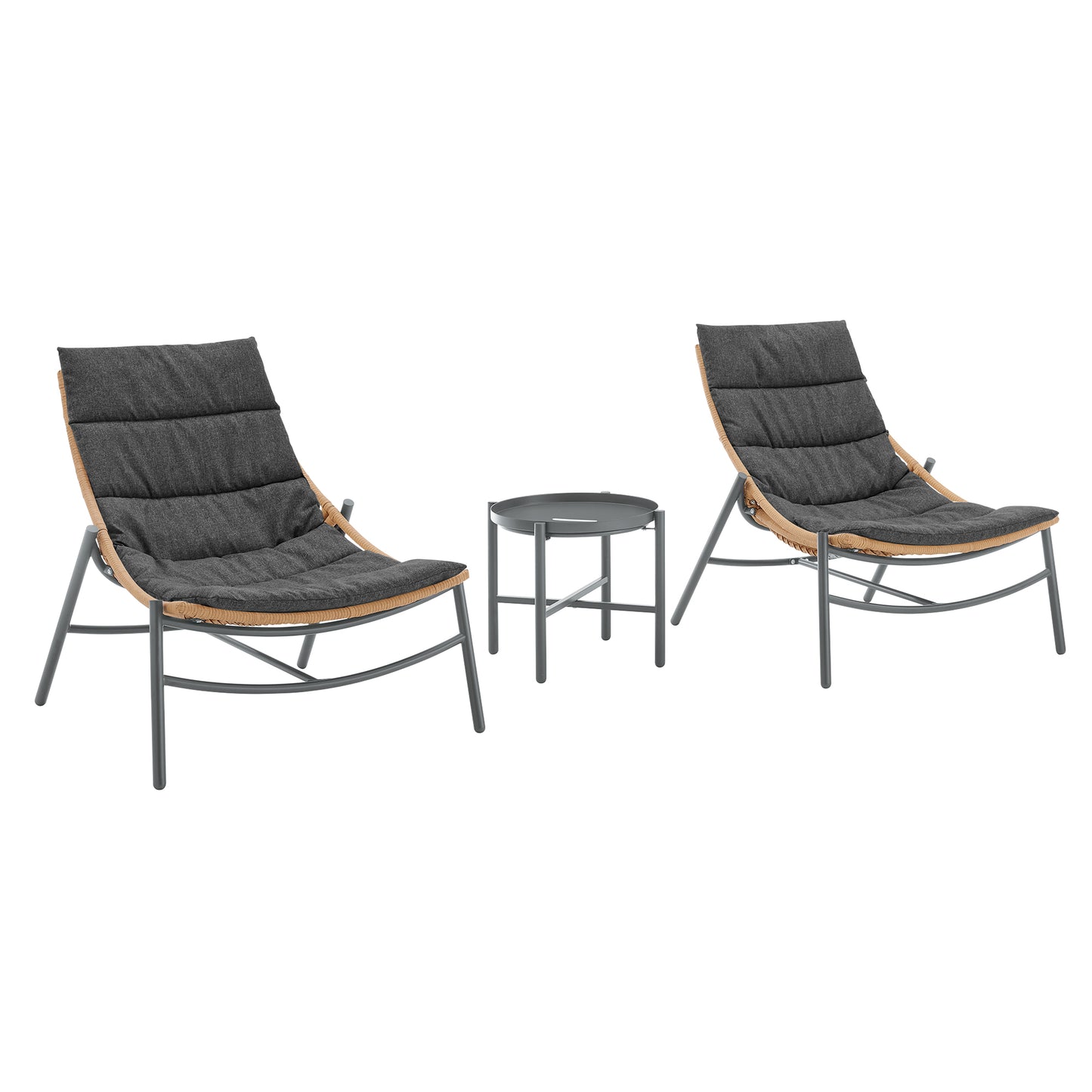 Sunset Modern 3-Piece Conversation Set in Gray OD-CV021-GY