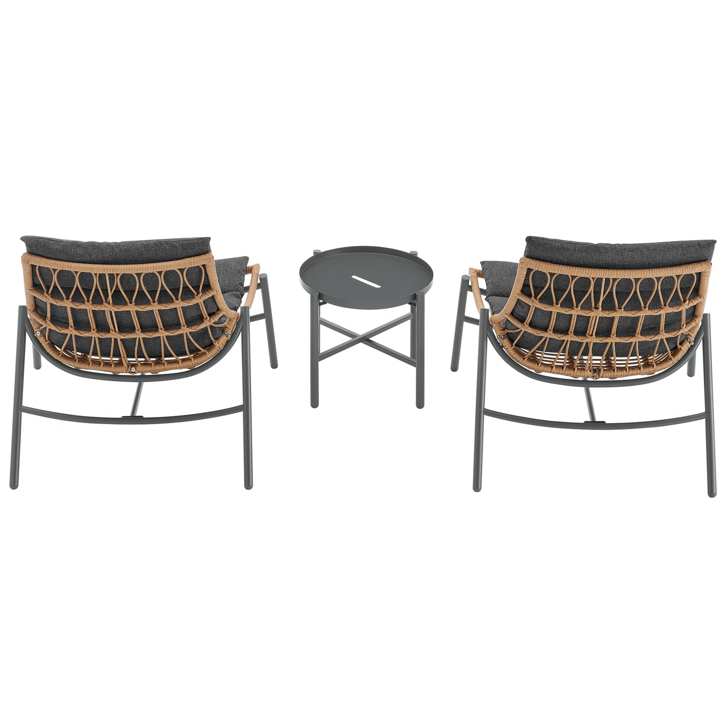 Sunset Modern 3-Piece Conversation Set in Gray OD-CV021-GY