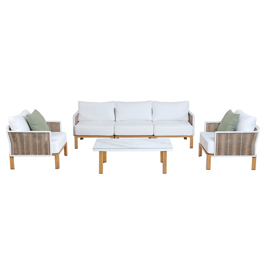 Vine Modern 4-Piece Conversation Set in White OD-CV029-CR