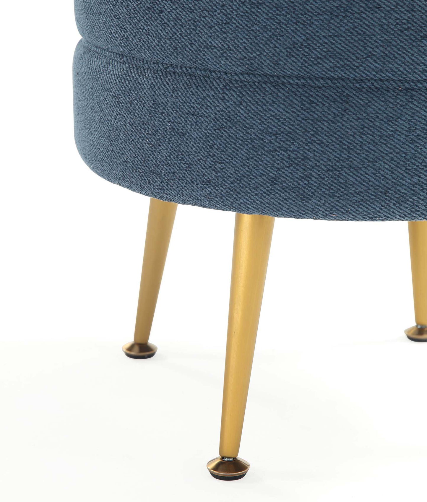Bailey Mid-Century Modern Upholstered Accent Ottoman in Blue OT003-BL