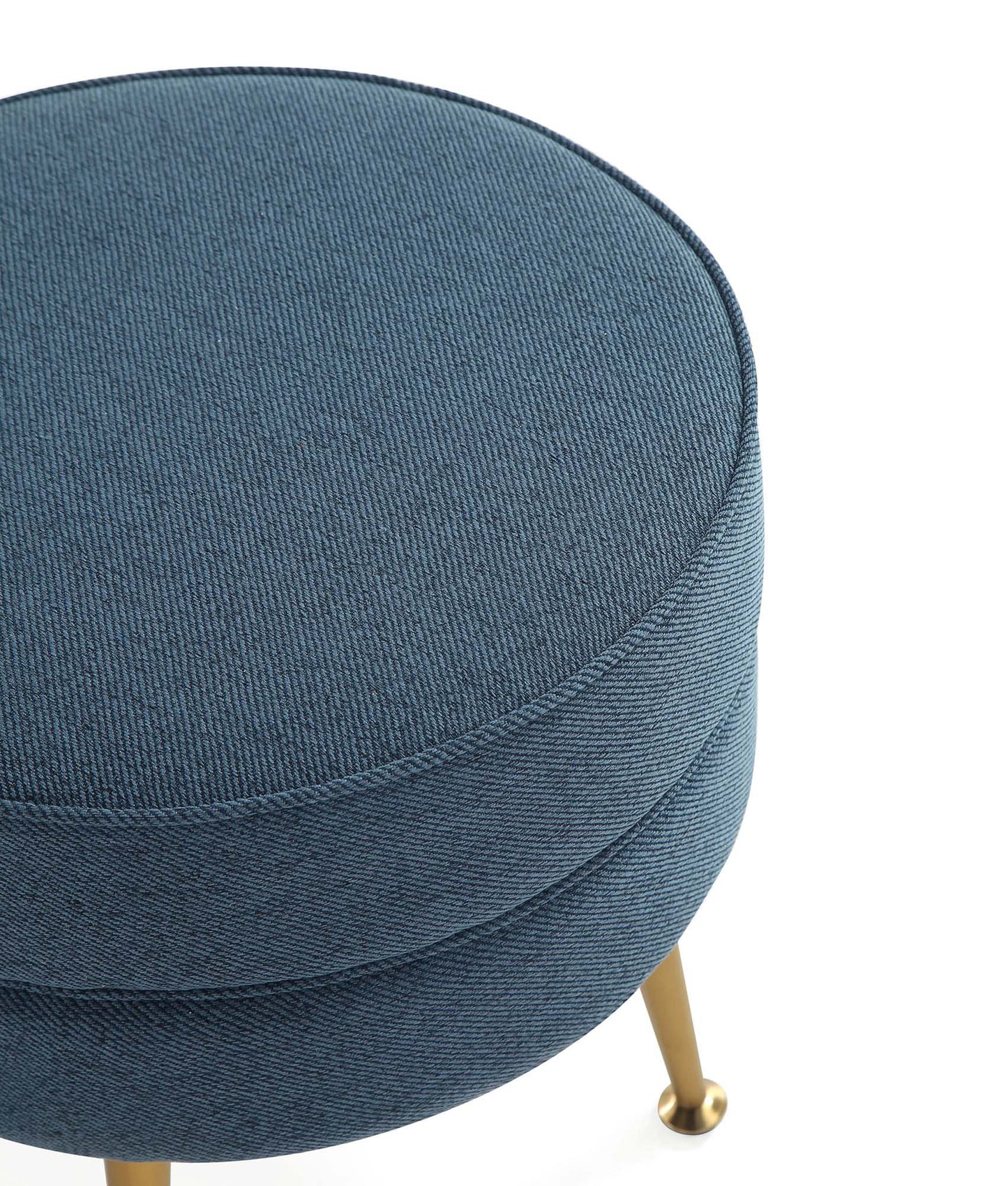 Bailey Mid-Century Modern Upholstered Accent Ottoman in Blue OT003-BL