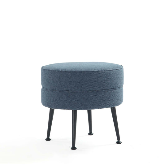 Bailey Mid-Century Modern Upholstered Accent Ottoman in Blue OT003-BLB