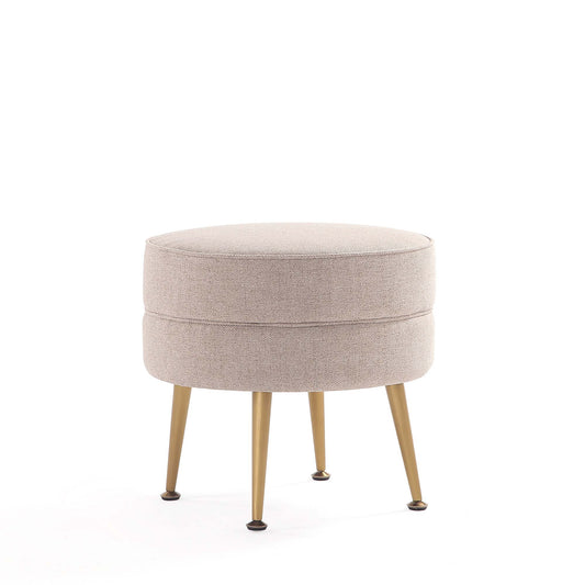 Bailey Mid-Century Modern Upholstered Accent Ottoman in Wheat OT003-OT