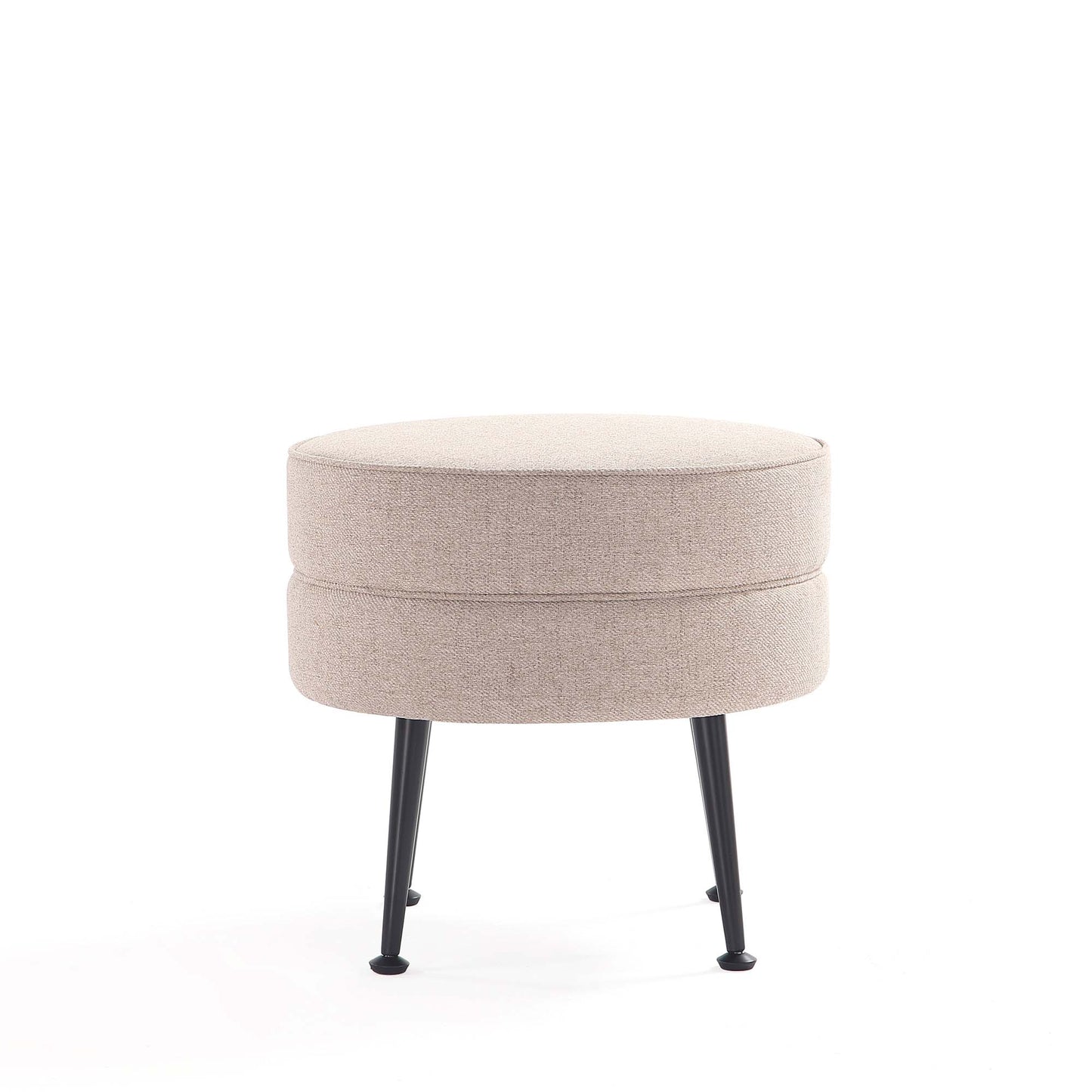 Bailey Mid-Century Modern Upholstered Accent Ottoman in Wheat OT003-OTB