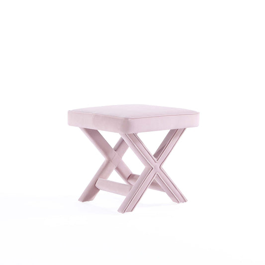 Abigail Mid-Century Modern Upholstered Velvet Accent Bench in Pink OT004-PK