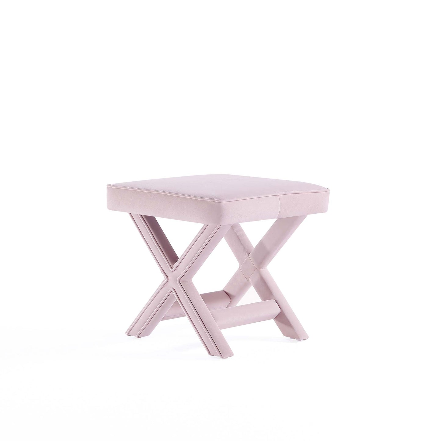 Abigail Mid-Century Modern Upholstered Velvet Accent Bench in Pink OT004-PK