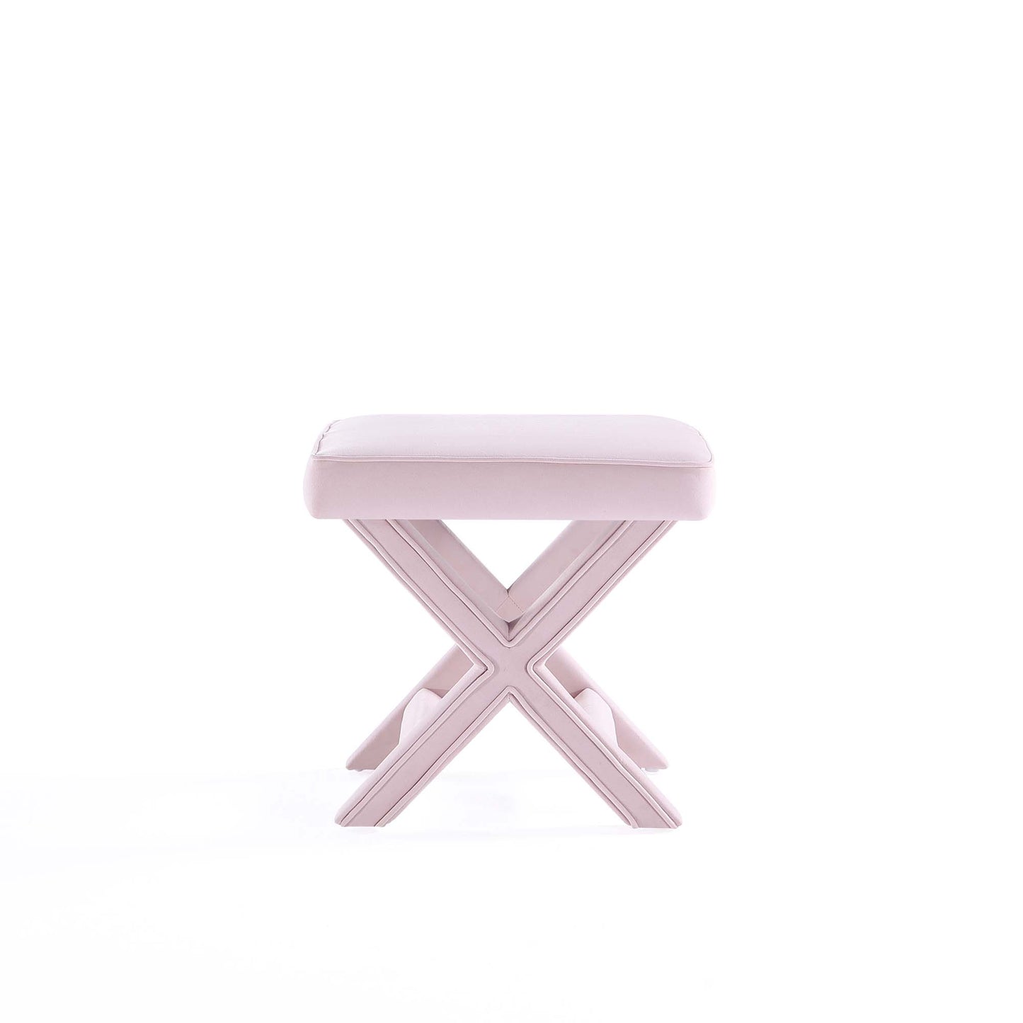 Abigail Mid-Century Modern Upholstered Velvet Accent Bench in Pink OT004-PK