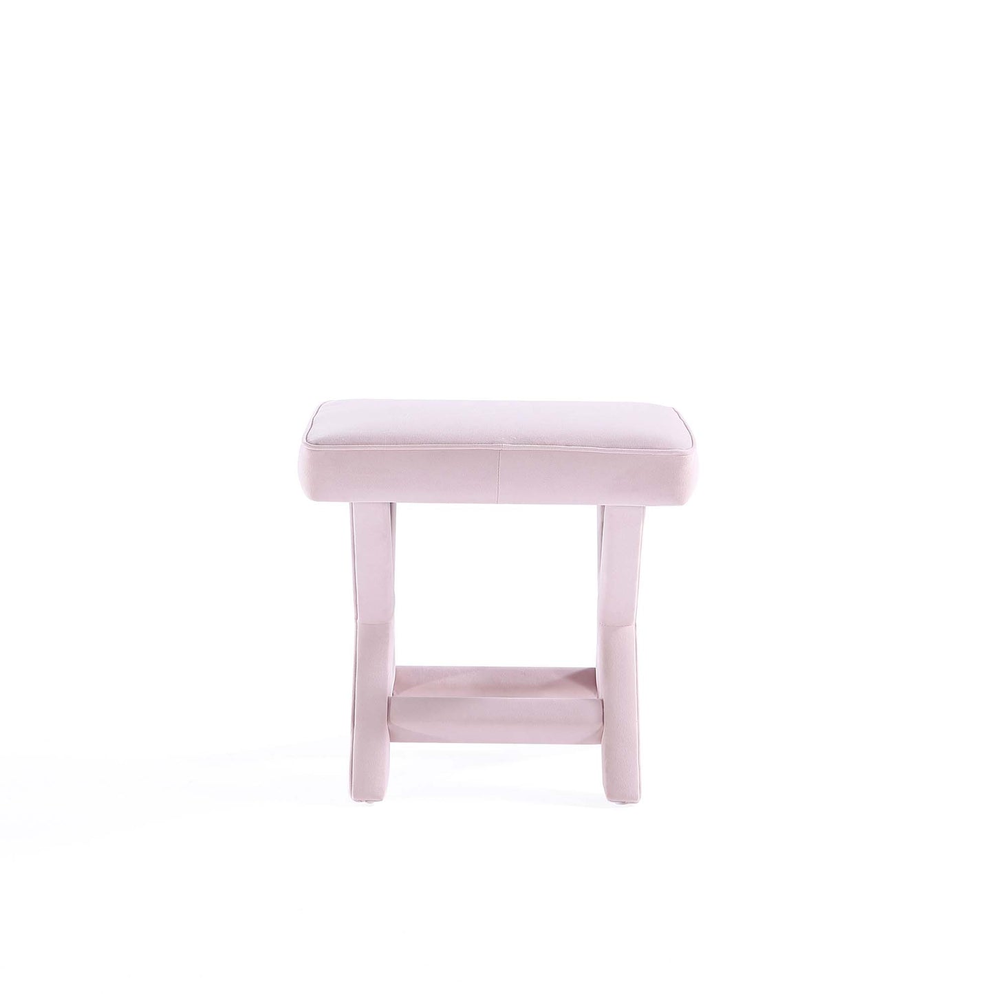 Abigail Mid-Century Modern Upholstered Velvet Accent Bench in Pink OT004-PK