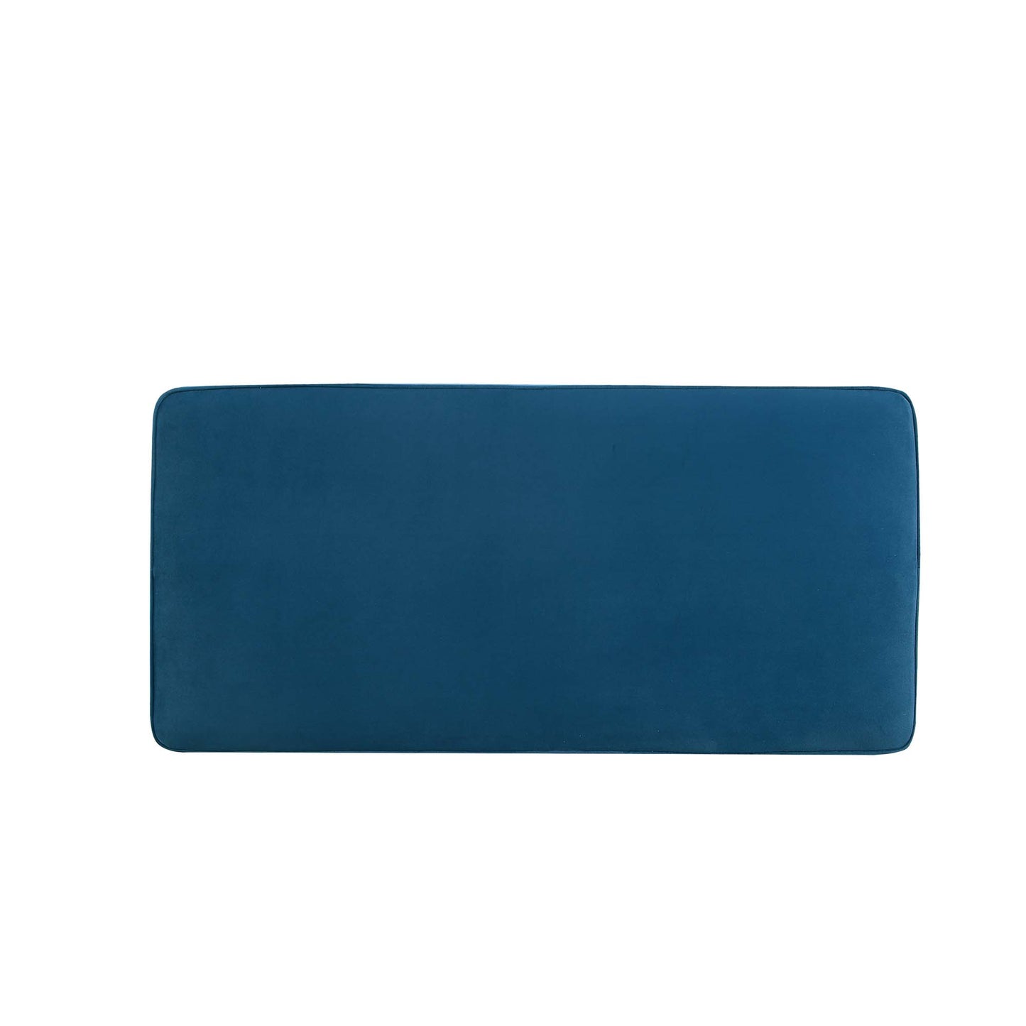 Manhattan Comfort Abigail Mid-Century Modern Velvet Upholstered Bench in Blue- OT005-BL