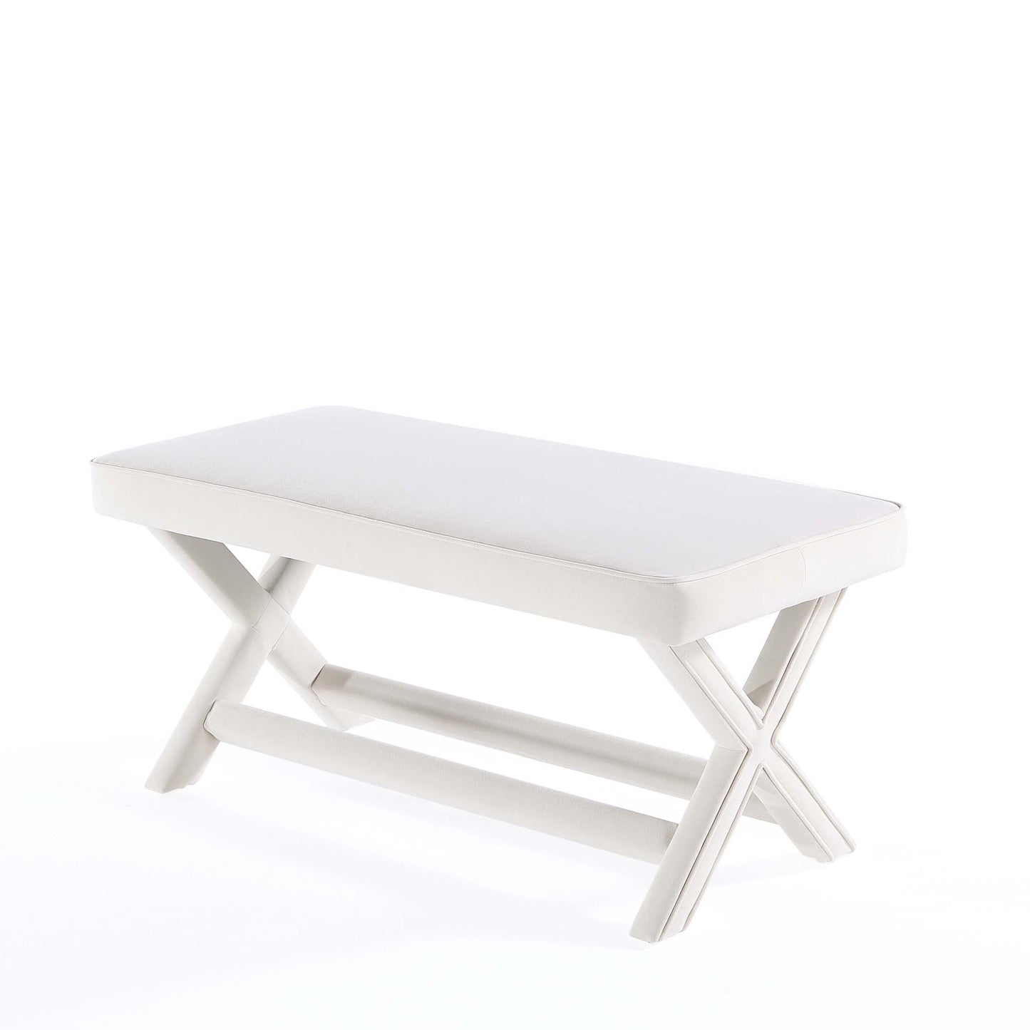 Abigail Mid-Century Modern Upholstered Velvet Accent Bench for Entryway & Bedroom