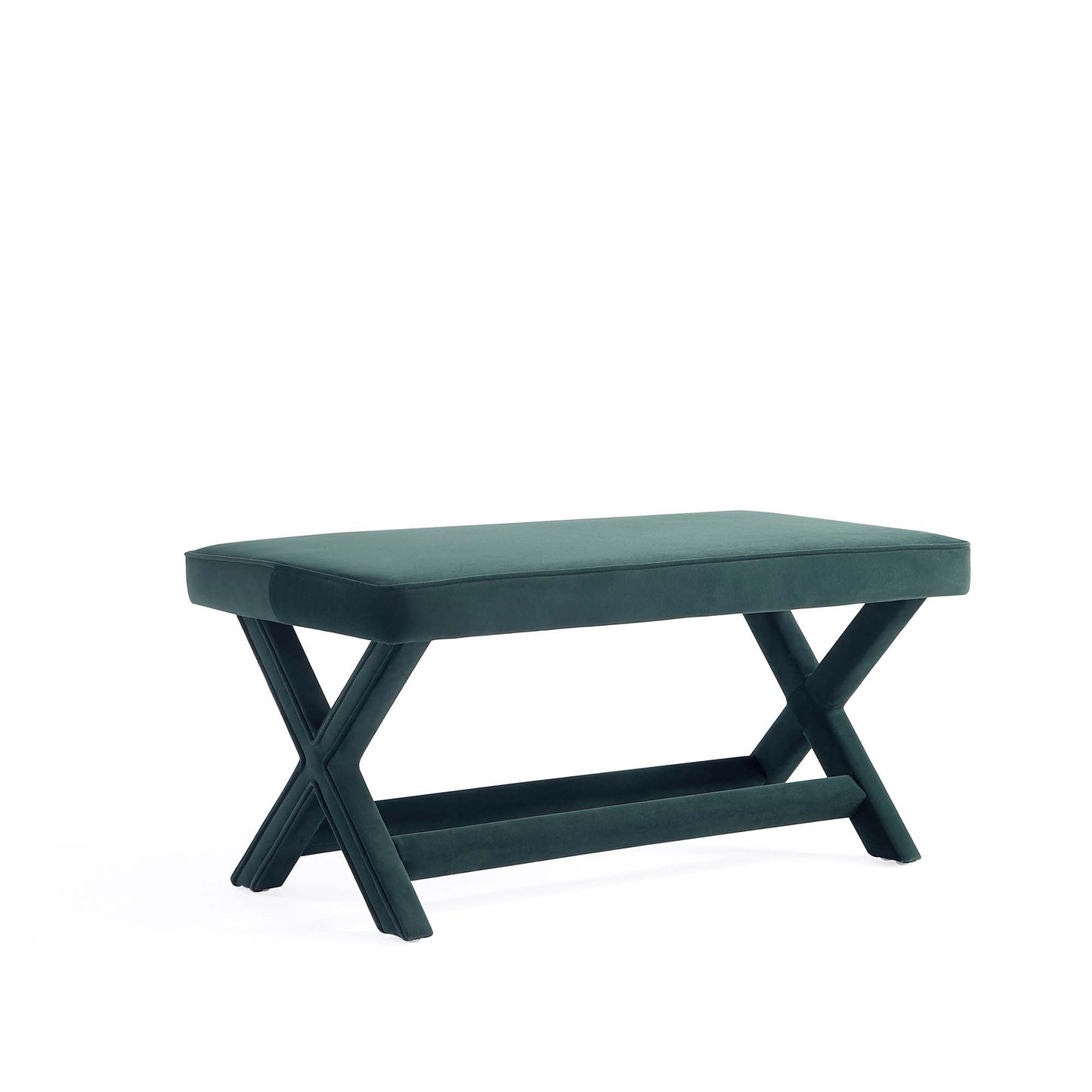 Abigail Mid-Century Modern Upholstered Velvet Accent Bench for Entryway & Bedroom