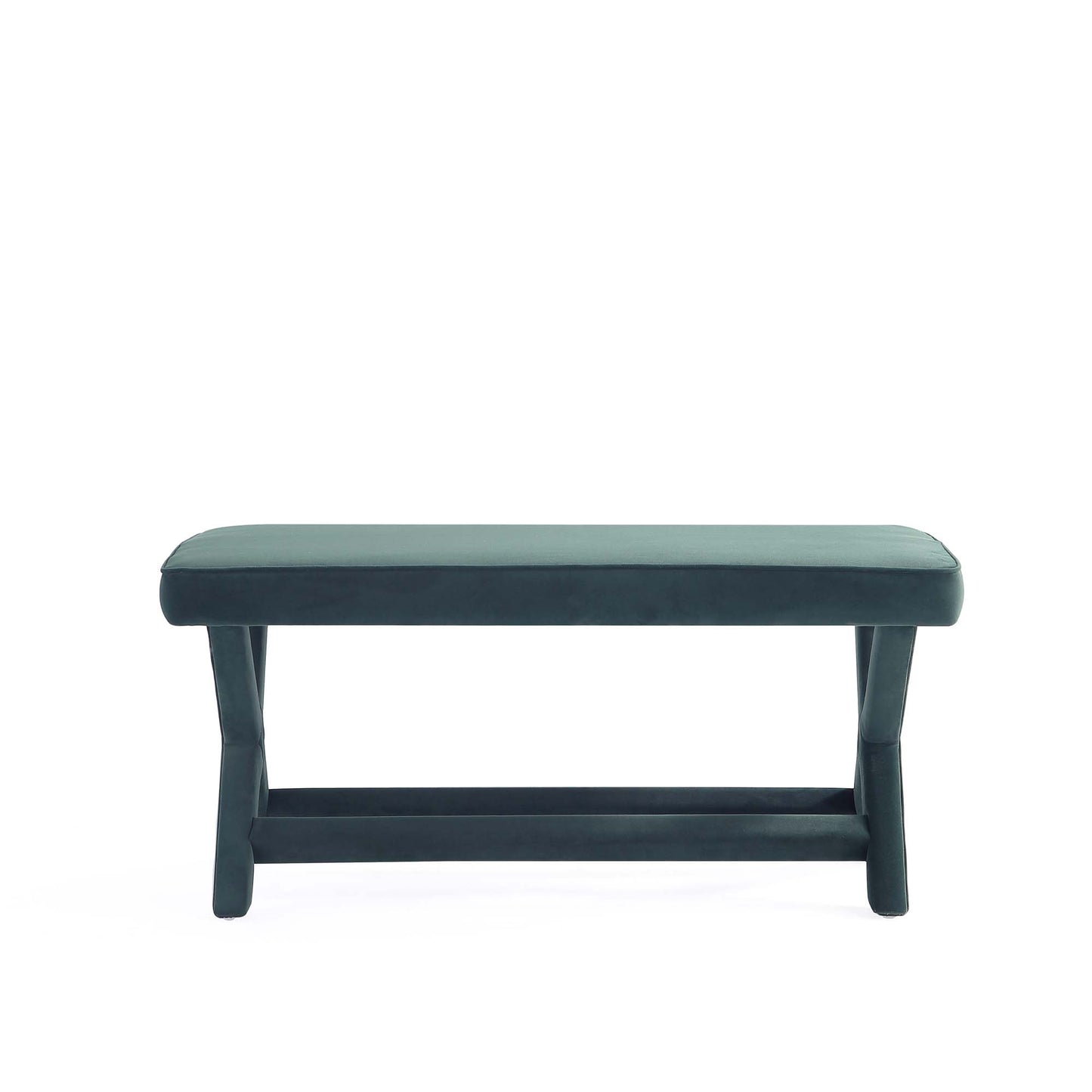 Abigail Mid-Century Modern Upholstered Velvet Accent Bench for Entryway & Bedroom