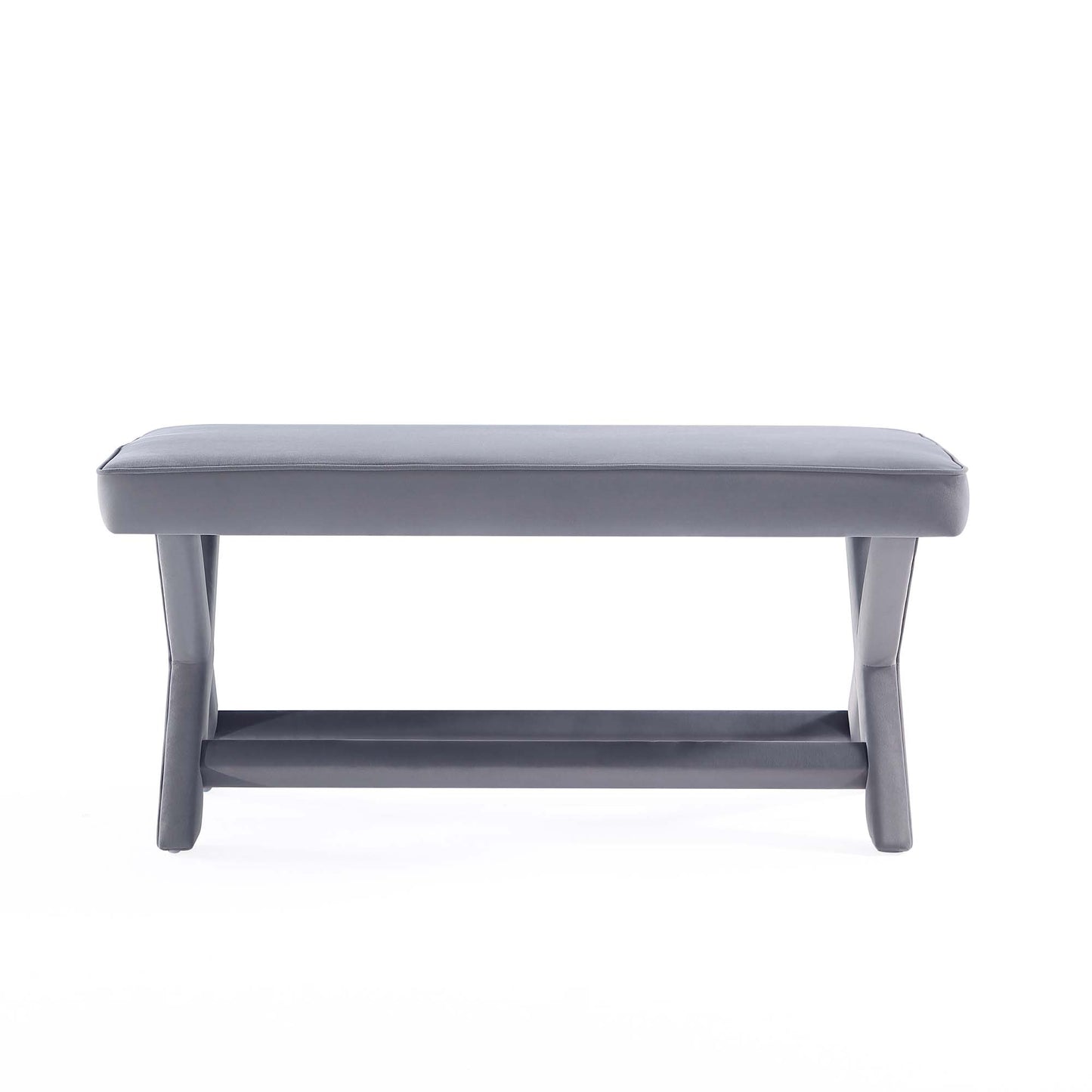 Abigail Mid-Century Modern Upholstered Velvet Accent Bench for Entryway & Bedroom