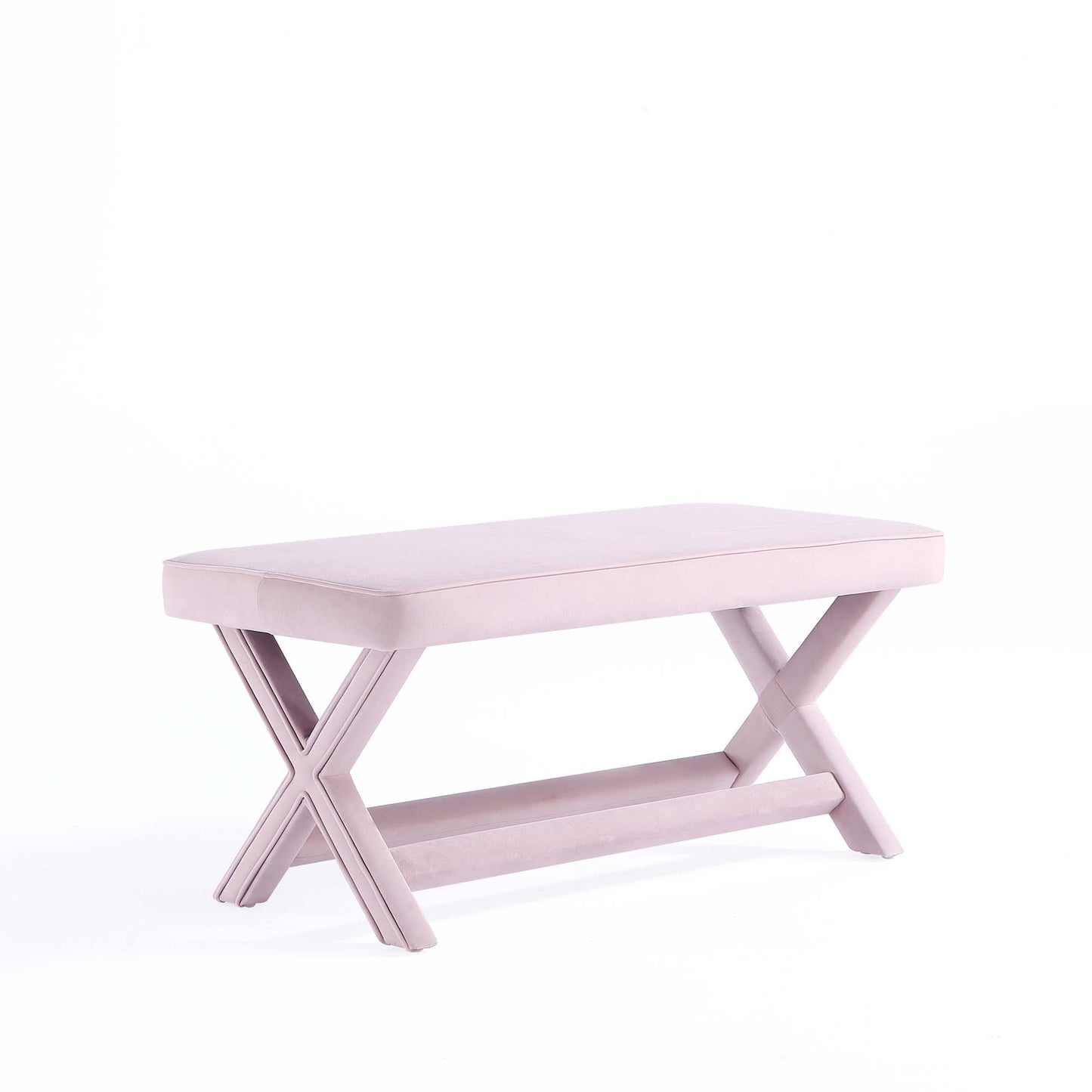 Abigail Mid-Century Modern Upholstered Velvet Accent Bench for Entryway & Bedroom