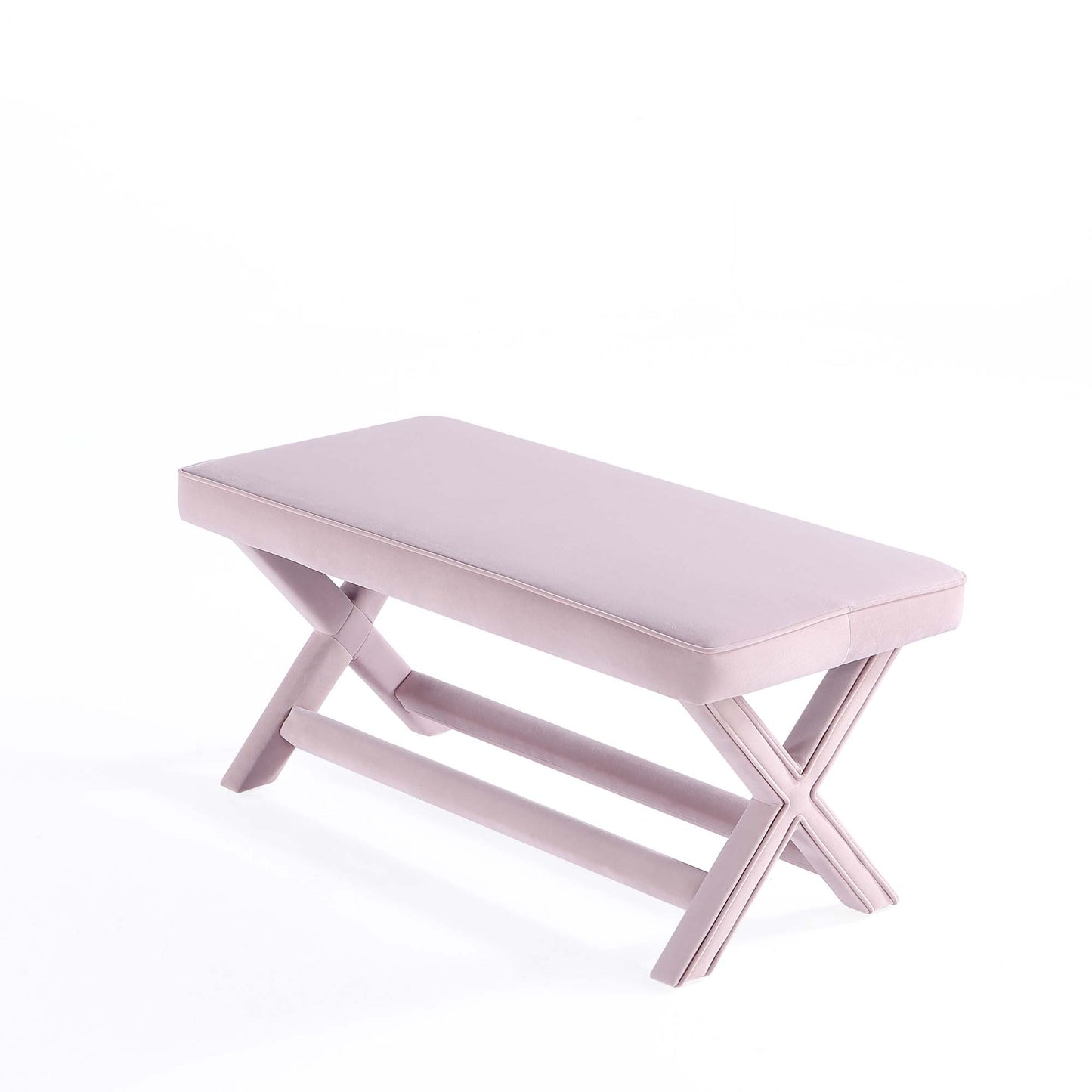 Abigail Mid-Century Modern Upholstered Velvet Accent Bench for Entryway & Bedroom