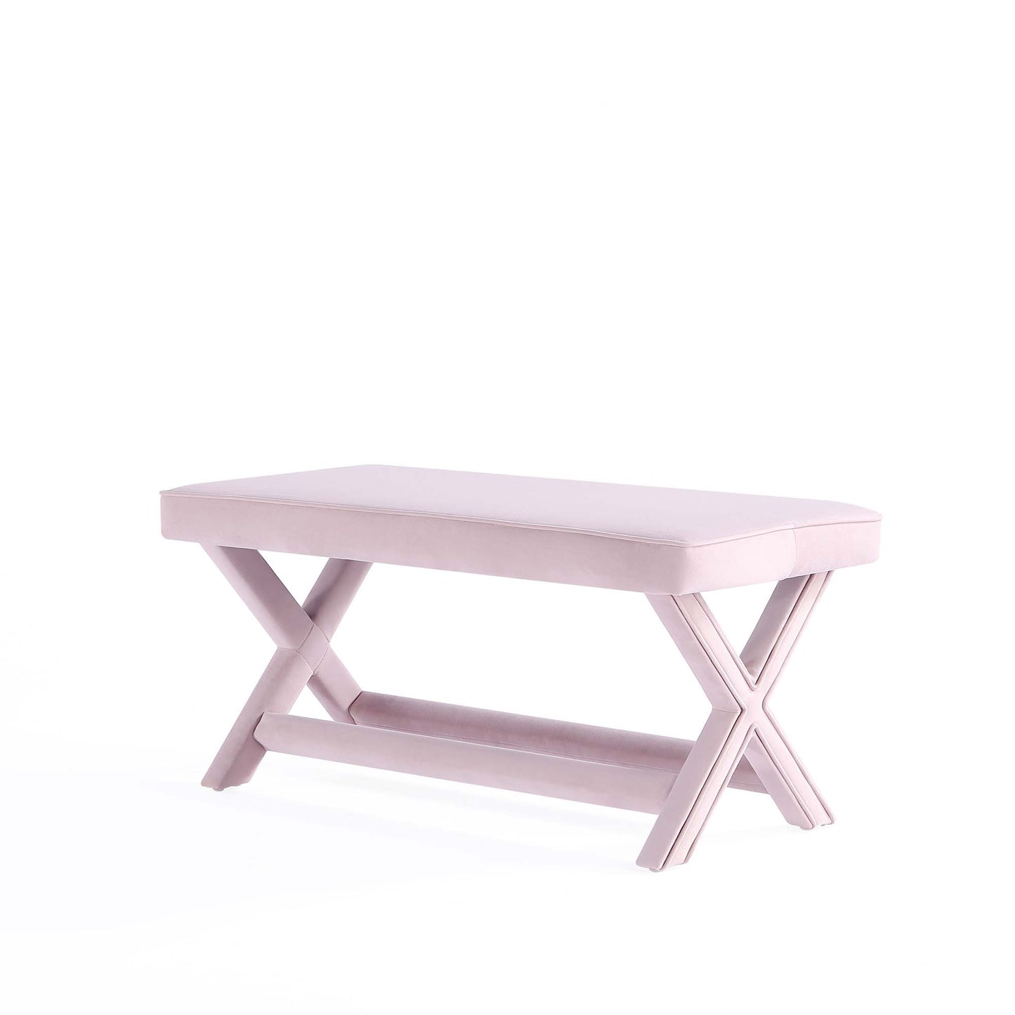 Abigail Mid-Century Modern Upholstered Velvet Accent Bench for Entryway & Bedroom