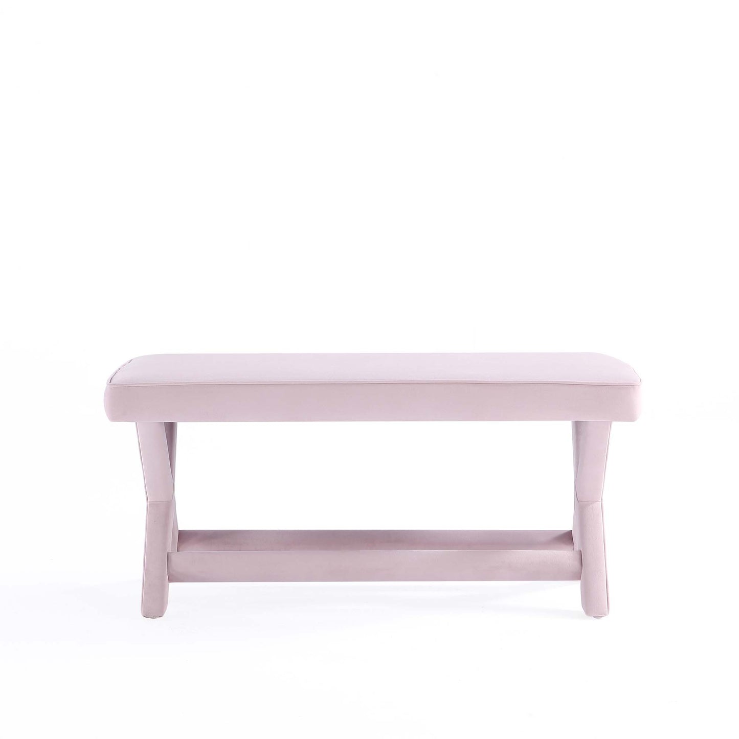Abigail Mid-Century Modern Upholstered Velvet Accent Bench for Entryway & Bedroom