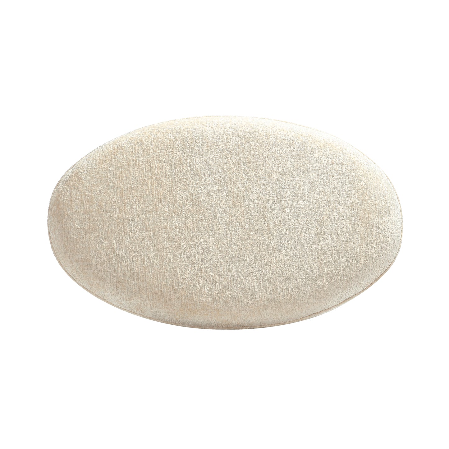 Tribeca Mid-Century Modern  Chenille Accent Ottoman in Cream OT1629-1