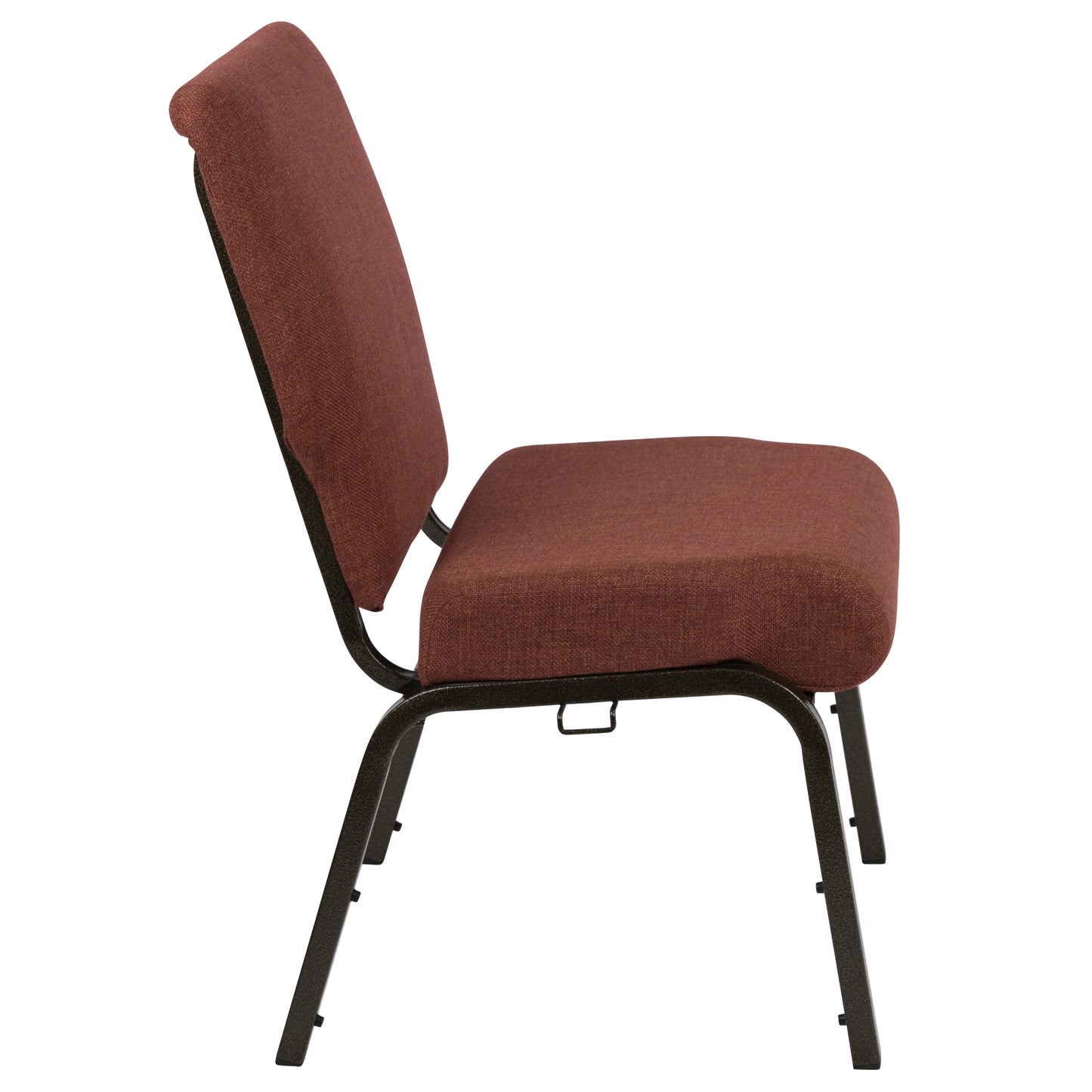 Advantage 20.5 in. Cinnamon Molded Foam Church Chair Cinnamon Fabric/Gold Vein Frame