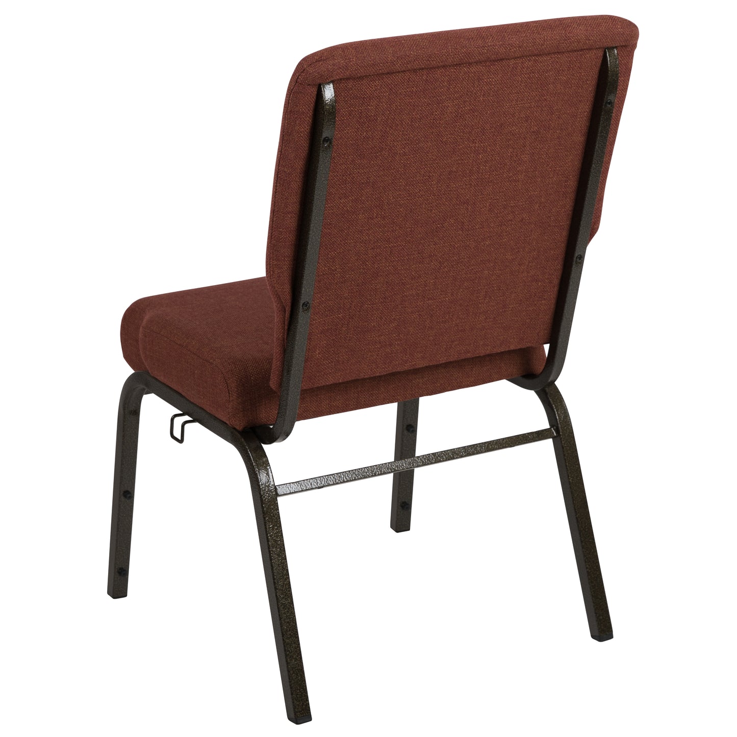 Advantage 20.5 in. Cinnamon Molded Foam Church Chair Cinnamon Fabric/Gold Vein Frame