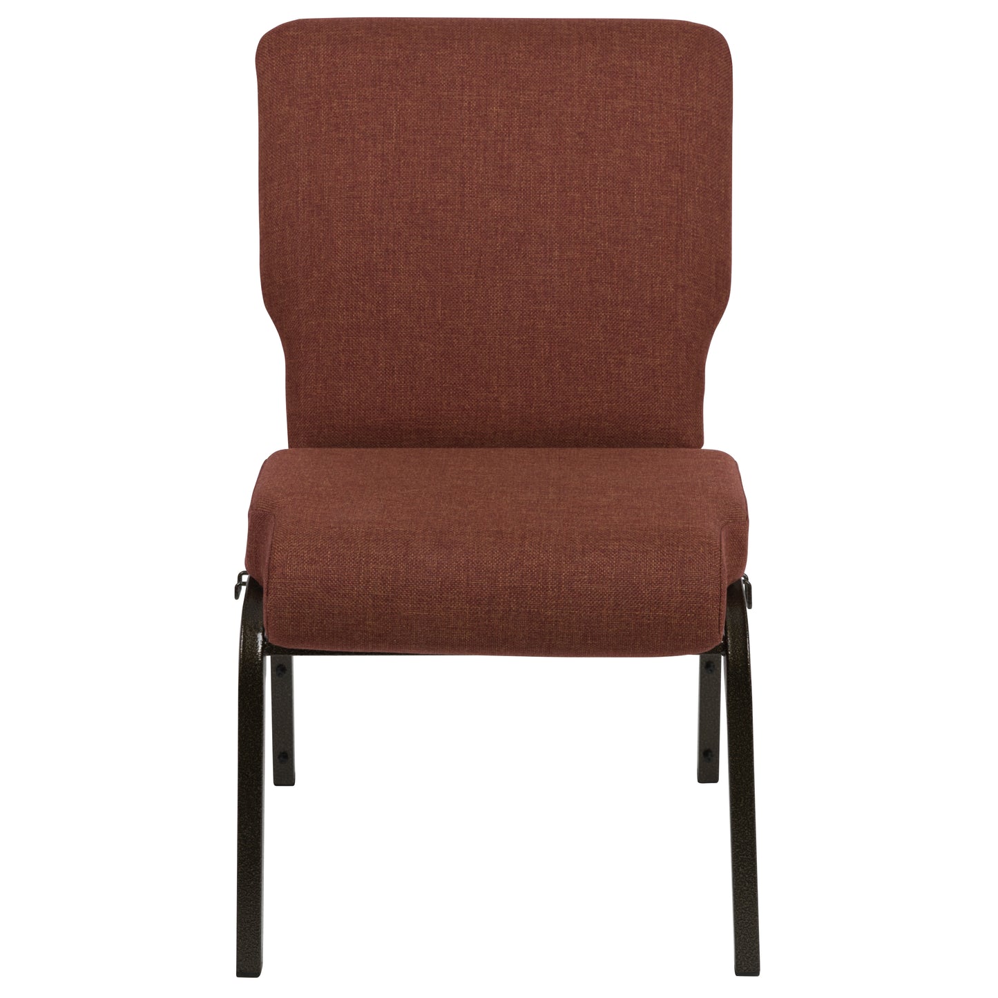 Advantage 20.5 in. Cinnamon Molded Foam Church Chair Cinnamon Fabric/Gold Vein Frame