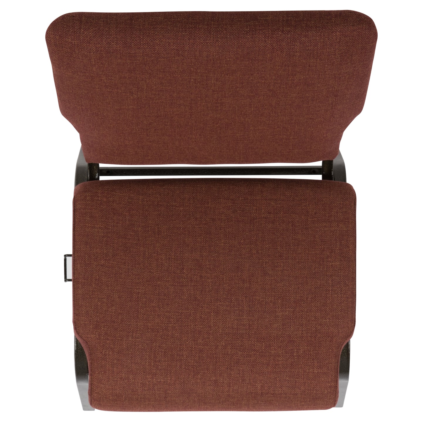 Advantage 20.5 in. Cinnamon Molded Foam Church Chair Cinnamon Fabric/Gold Vein Frame