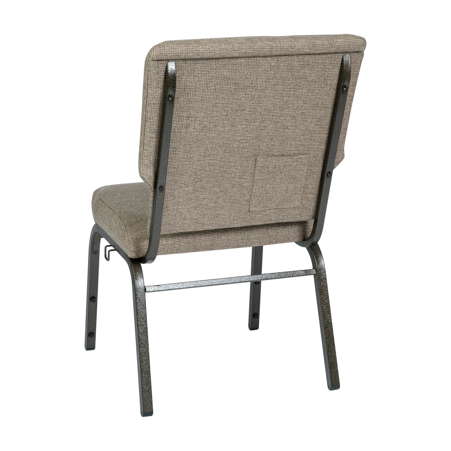 Advantage Mixed Tan Church Chair 20.5 in. Wide Mixed Tan Fabric/Gold Vein Frame