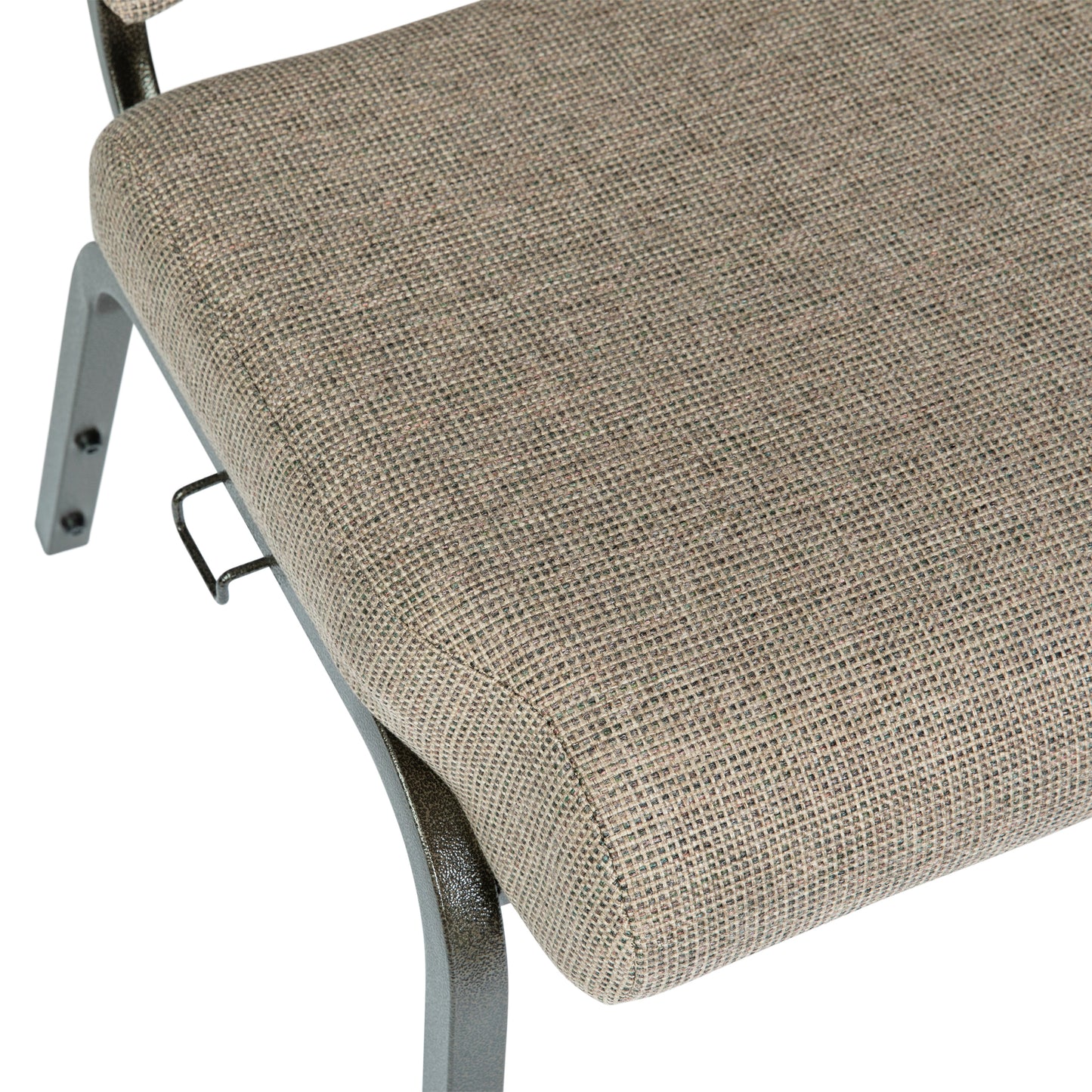 Advantage Mixed Tan Church Chair 20.5 in. Wide Mixed Tan Fabric/Gold Vein Frame