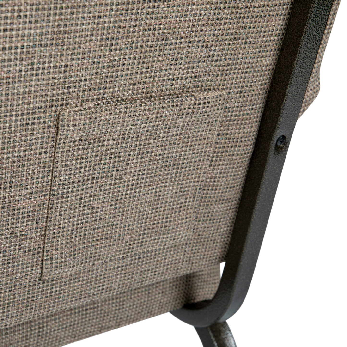 Advantage Mixed Tan Church Chair 20.5 in. Wide Mixed Tan Fabric/Gold Vein Frame