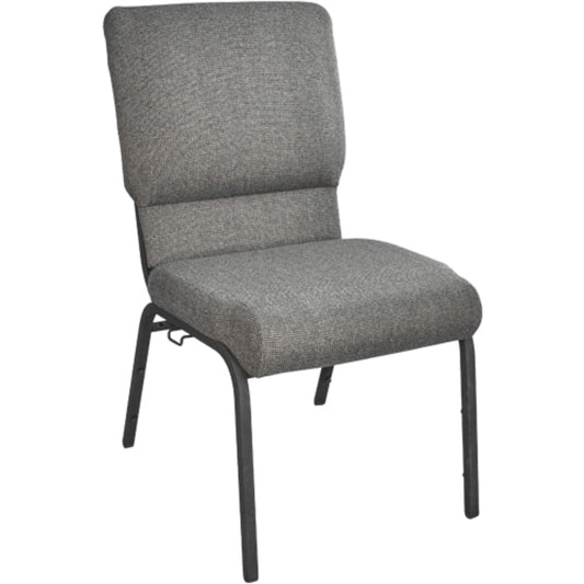 Advantage Fossil Church Chair 18.5 in. Wide Fossil Fabric/Black Textured Frame PCHT185-113