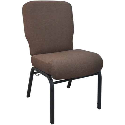 Advantage Signature Elite Java Church Chair - 20 in. Wide Java Fabric/Black Textured Frame PCRCB-106