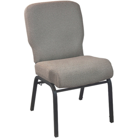 Advantage Signature Elite Tan Speckle Church Chair - 20 in. Wide Tan Speckle Fabric/Black Textured Frame PCRCB-122