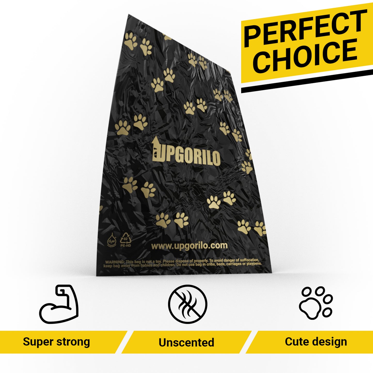 Kessler 3 Roll Set of 8 x 13 Unscented Premium Pet Waste Station Bags, 600 Extra Thick and Strong Leak Proof Dog Waste Bags Black